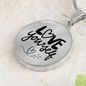 Love Yourself Circle Pendant Necklace