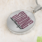 Strong and Beautiful Circle Pendant Necklace - silver
