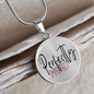 Perfectly Imperfect Circle Pendant Necklace - silver