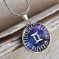 Gemini Circle Pendant Necklace