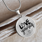 Love Yourself Circle Pendant Necklace