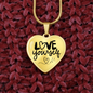 Love Yourself Heart Pendant Necklace