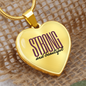 Strong and Beautiful Heart Pendant Necklace - gold