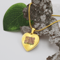 Strong and Beautiful Heart Pendant Necklace - gold