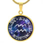 Aquarius Circle Pendant Necklace