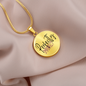 Perfectly Imperfect Circle Pendant Necklace - gold