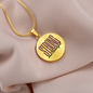 Strong and Beautiful Circle Pendant Necklace - gold