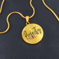 Perfectly Imperfect Circle Pendant Necklace - gold