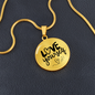 Love Yourself Circle Pendant Necklace