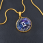 Gemini Circle Pendant Necklace