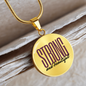Strong and Beautiful Circle Pendant Necklace - gold