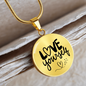 Love Yourself Circle Pendant Necklace