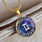 Gemini Circle Pendant Necklace