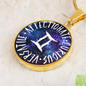 Gemini Circle Pendant Necklace