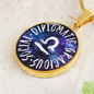 Libra Circle Pendant Necklace