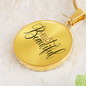 Hello Beautiful Circle Pendant Necklace