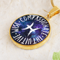 Pisces Circle Pendant Necklace