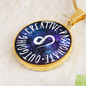 Leo Circle Pendant Necklace