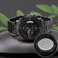 I am grateful to have you as my dad engraved Black Chronograph Watch