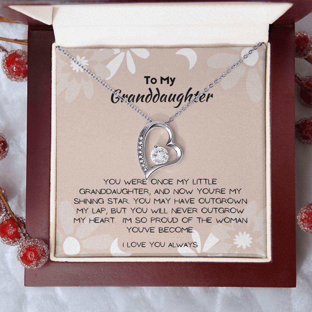 Gift for Granddaughter, Heart Necklace