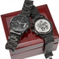Black Chronograph Watch Engraved With Dream Big