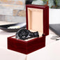 I am grateful to have you as my dad engraved Black Chronograph Watch