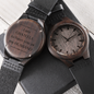 Wooden Watch Engraved With I Am Grateful to Have You as My Husband