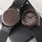 Wooden Watch Engraved With I am Grateful to Have You as My Son