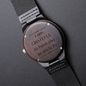 Wooden Watch Engraved With I am Grateful to Have You as My Son