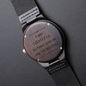 Wooden Watch Engraved With I Am Grateful to Have You as My Husband