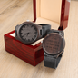 Wooden Watch Engraved With I Am Grateful to Have You As My Dad
