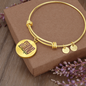 Strong and Beautiful Circle Pendant Bracelet - gold