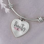 Perfectly Imperfect Heart Pendant Bracelet - silver