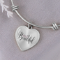 Hello Beautiful Heart Pendant Bracelet - silver
