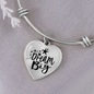 Dream Big Heart Pendant Bangle Bracelet