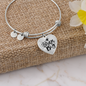Dream Big Heart Pendant Bangle Bracelet