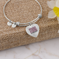 Strong and Beautiful Heart Pendant Bracelet - silver