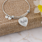 Hello Beautiful Heart Pendant Bracelet - silver