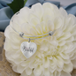 Hello Beautiful Heart Pendant Bracelet - silver