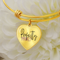 Perfectly Imperfect Heart Pendant Bracelet - gold