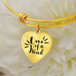 one of a kind heart quote bracelet - gold