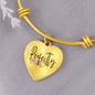 Perfectly Imperfect Heart Pendant Bracelet - gold