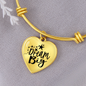 Dream Big Heart Pendant Bangle Bracelet