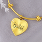 Hello Beautiful Heart Pendant Bracelet - gold