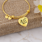 one of a kind heart quote bracelet - gold