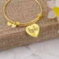 Perfectly Imperfect Heart Pendant Bracelet - gold