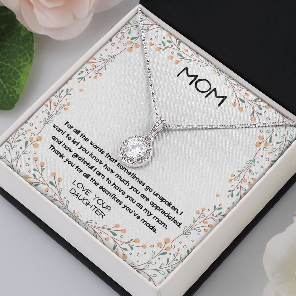 Gift for Mom from Daughter, Eternal Hope Necklace