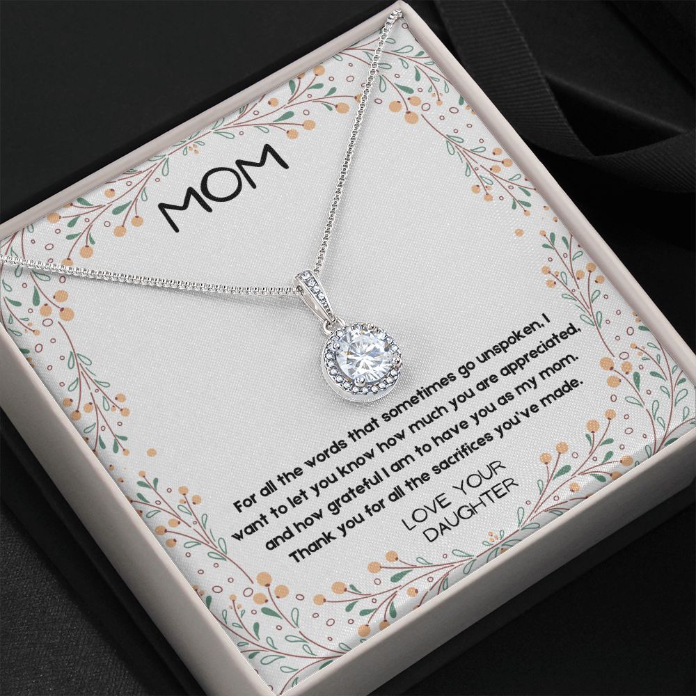 Gift for Mom from Daughter, Eternal Hope Necklace