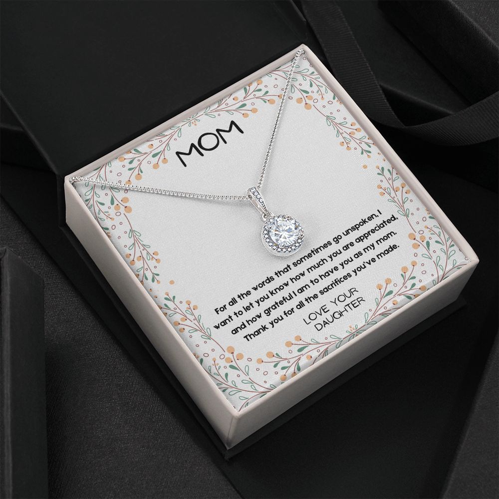 Gift for Mom from Daughter, Eternal Hope Necklace