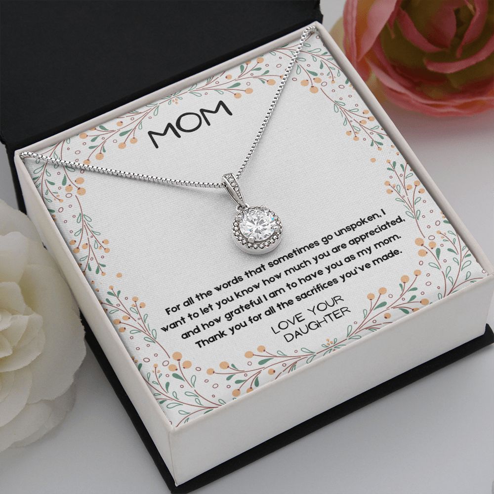 Gift for Mom from Daughter, Eternal Hope Necklace